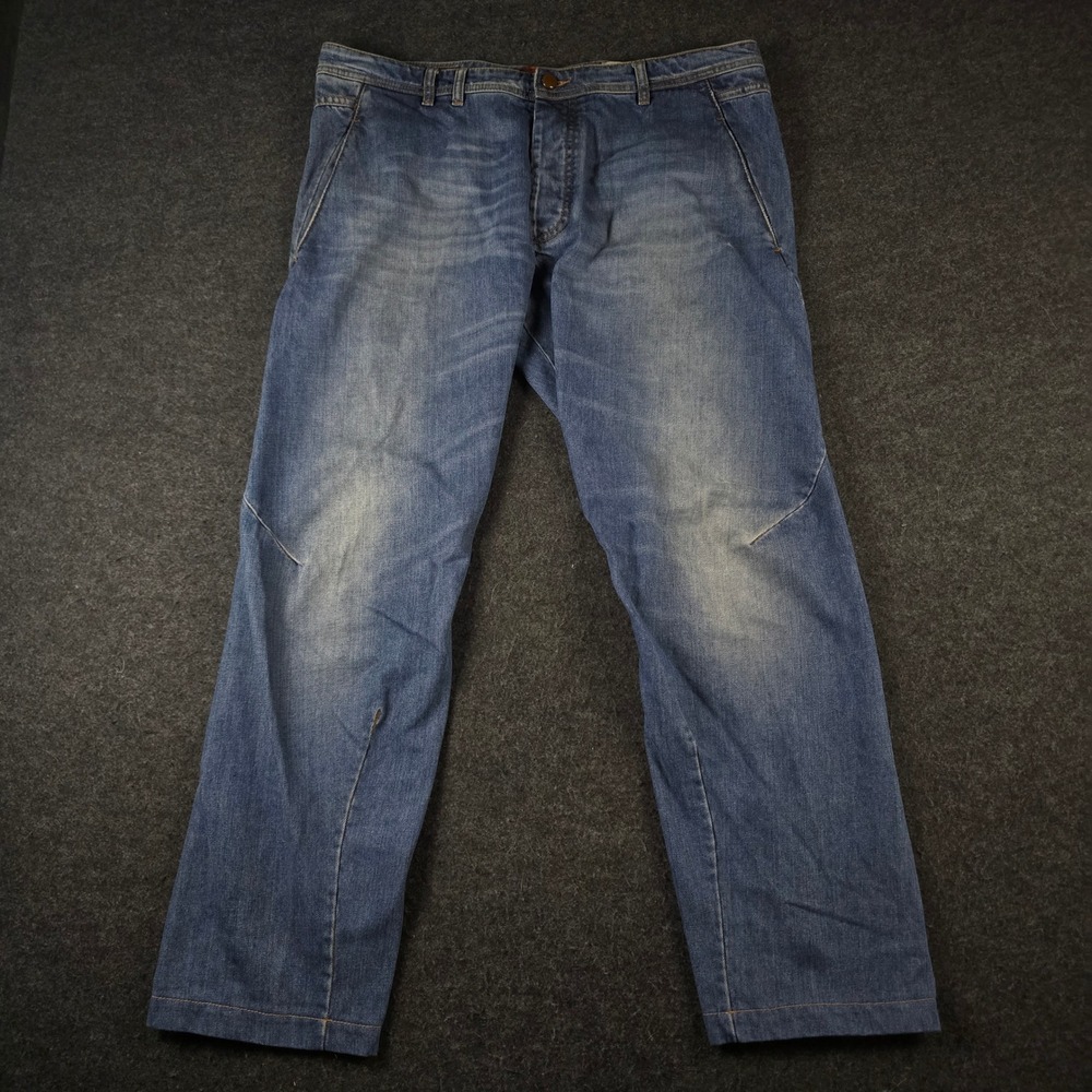 Vtg Vivienne Westwood Heavy Duty Jeans Blue Spiral Men's Size 54 (Fits 36x30)